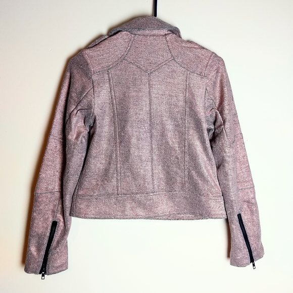 Cupcakes & Cashmere Pink Military Moto Crop Jacket - Picture 6 of 6